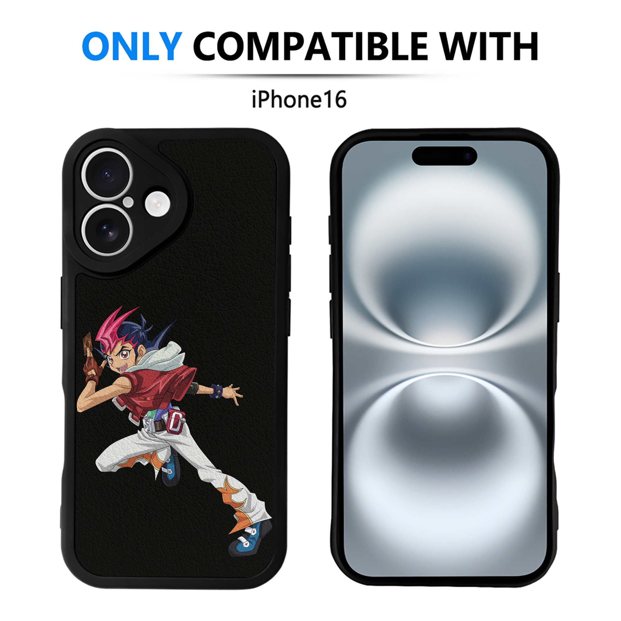 遊☆戯☆王 Yu-Gi-Oh! 【iPhone 16シリーズ対応】シリコンスマホケース（レザー調） 材質：シリコン